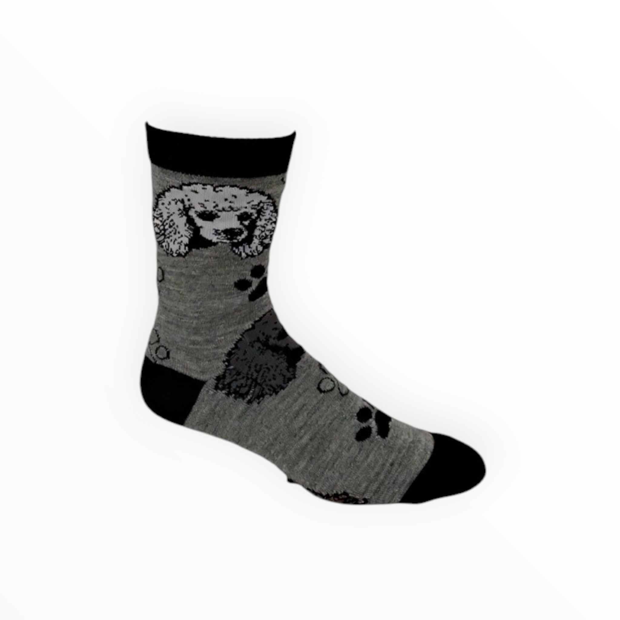 Alpaca Socks with Poodle Design