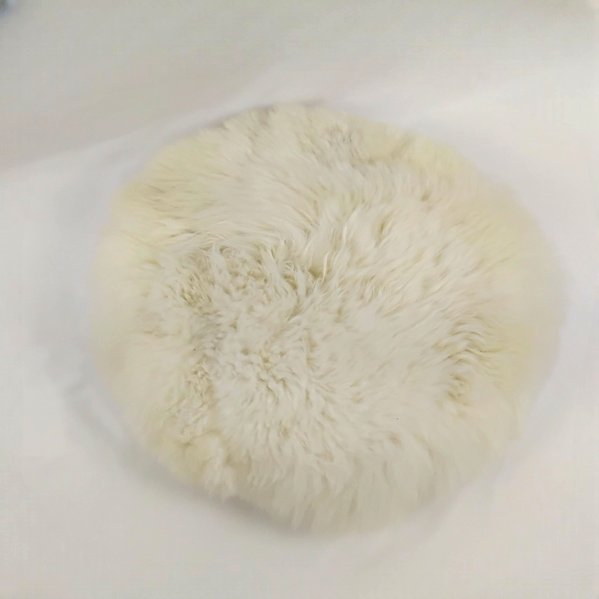 Premium Round Alpaca Fur Throw Pillow Cover