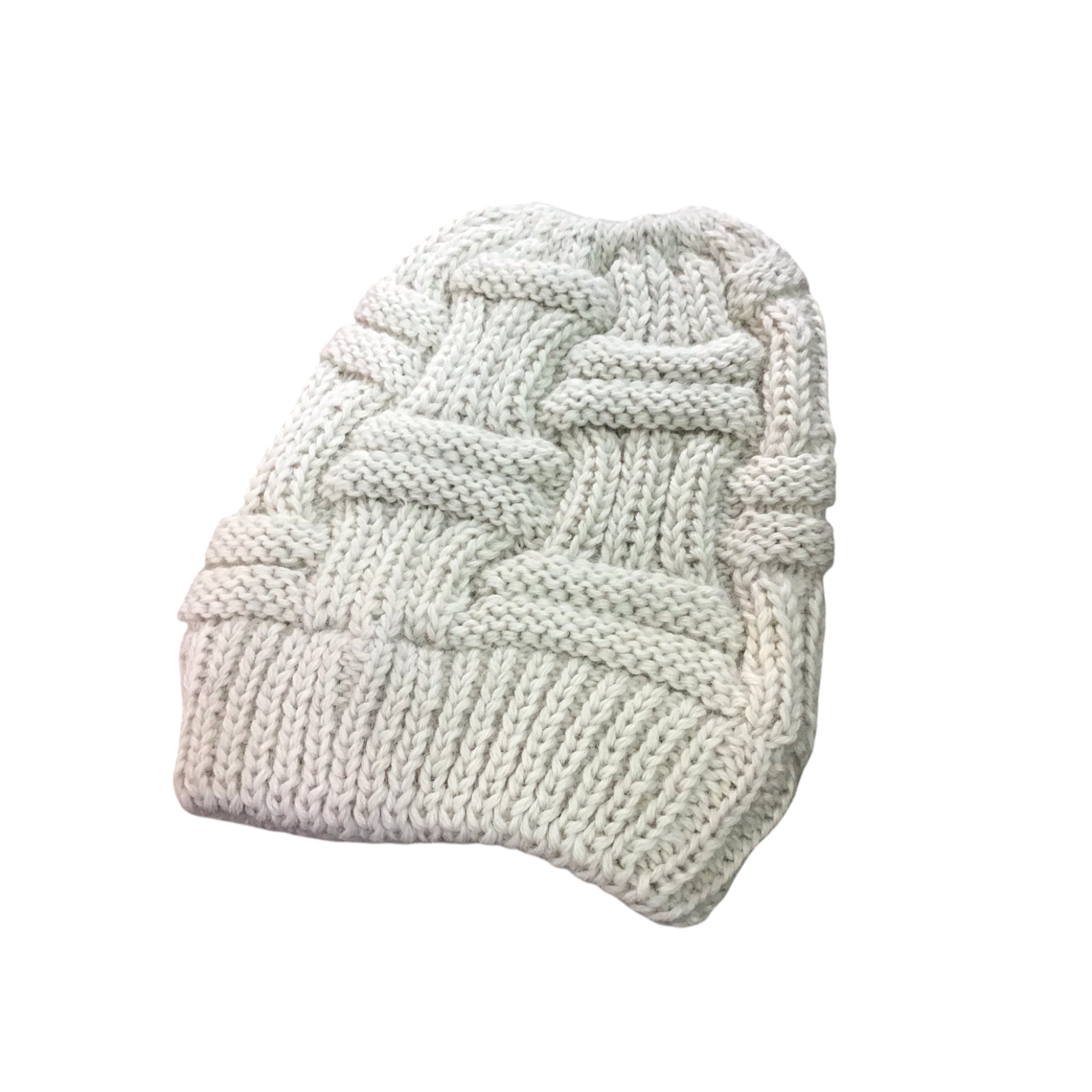 Basket Weave Ponytail Hat