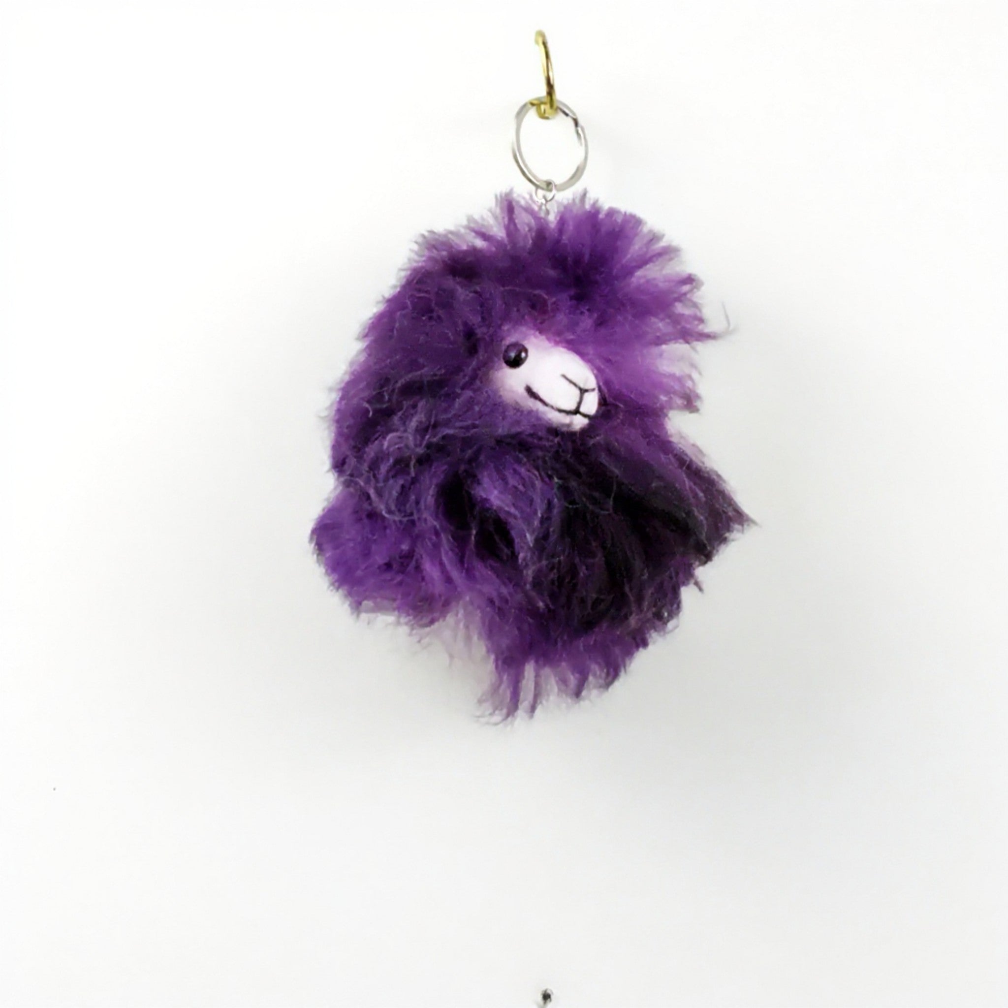 Kaleidoscope Alpaca Head Keychain