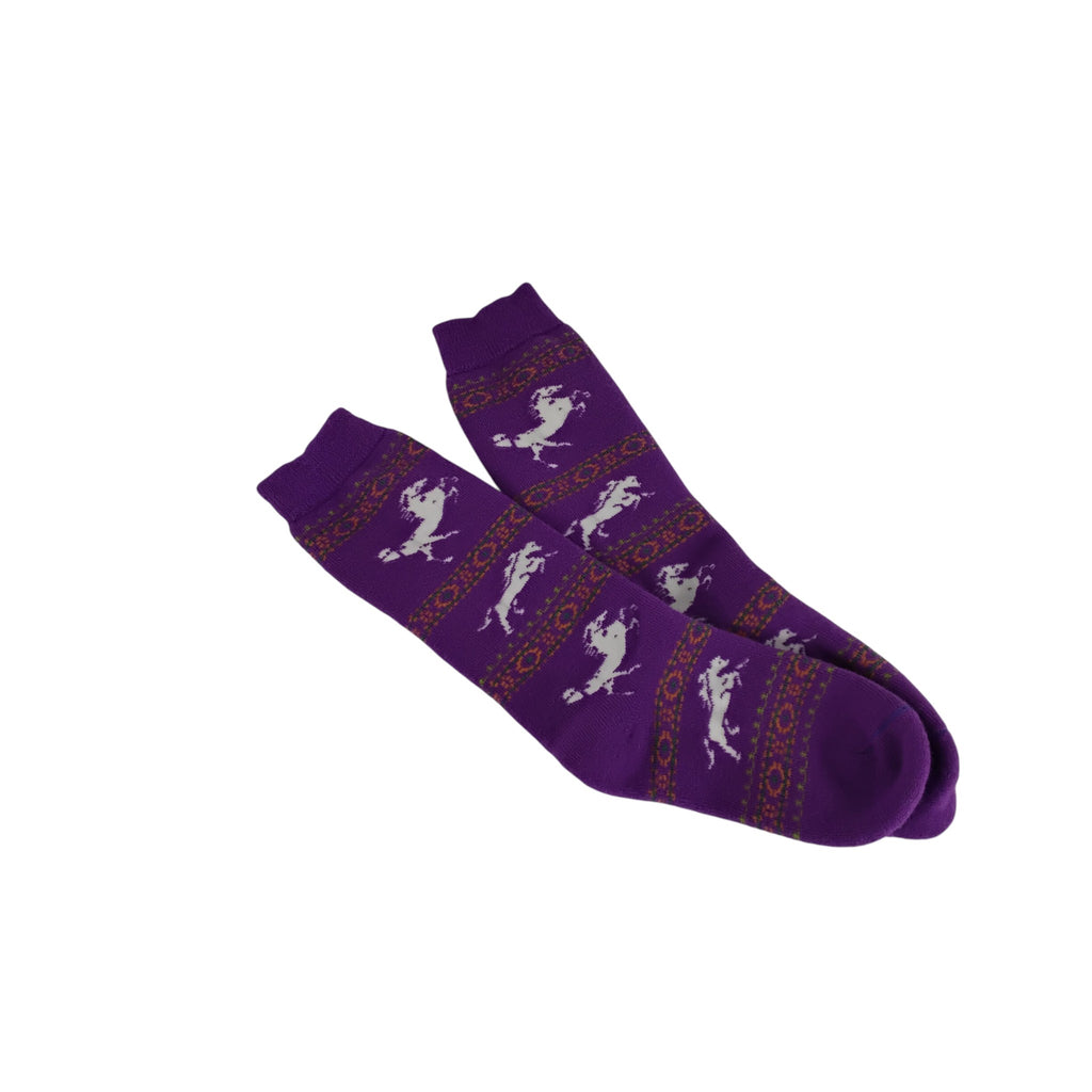 Prancing Horse Alpaca Socks - Kid Sized