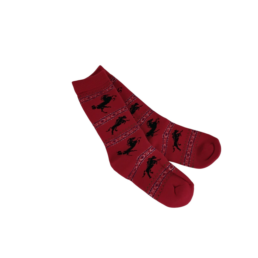 Prancing Horse Alpaca Socks - Kid Sized