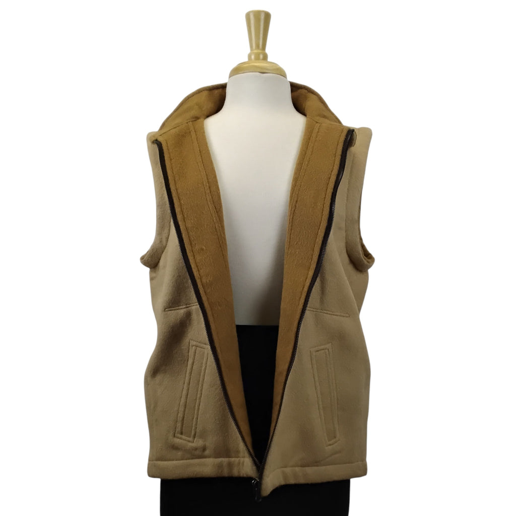 Reversible Double-Thick Alpaca Zip Front Vest - Unisex