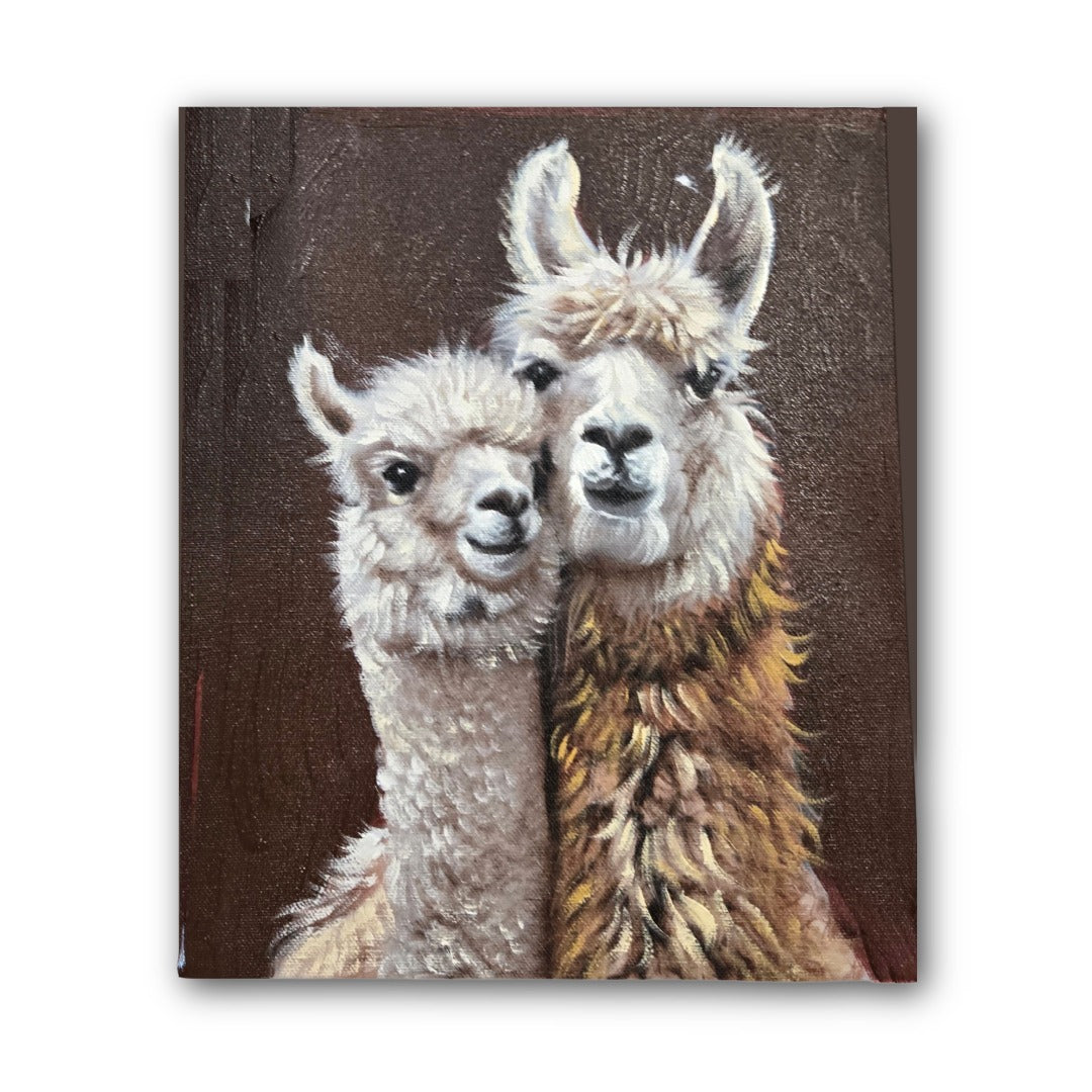 Painting of Two Alpacas