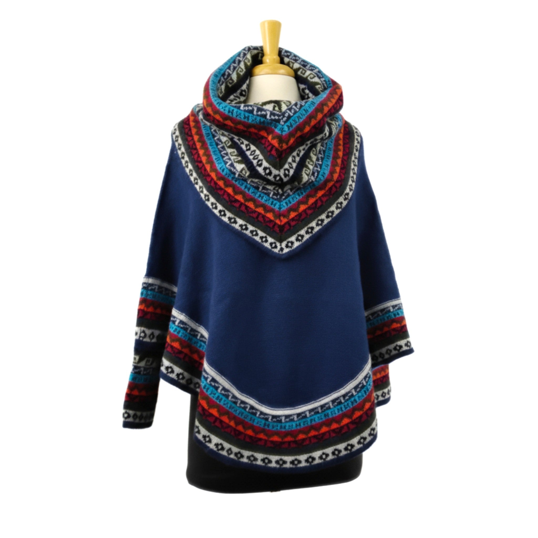 Wanda Sweater Poncho with Cowl Neck