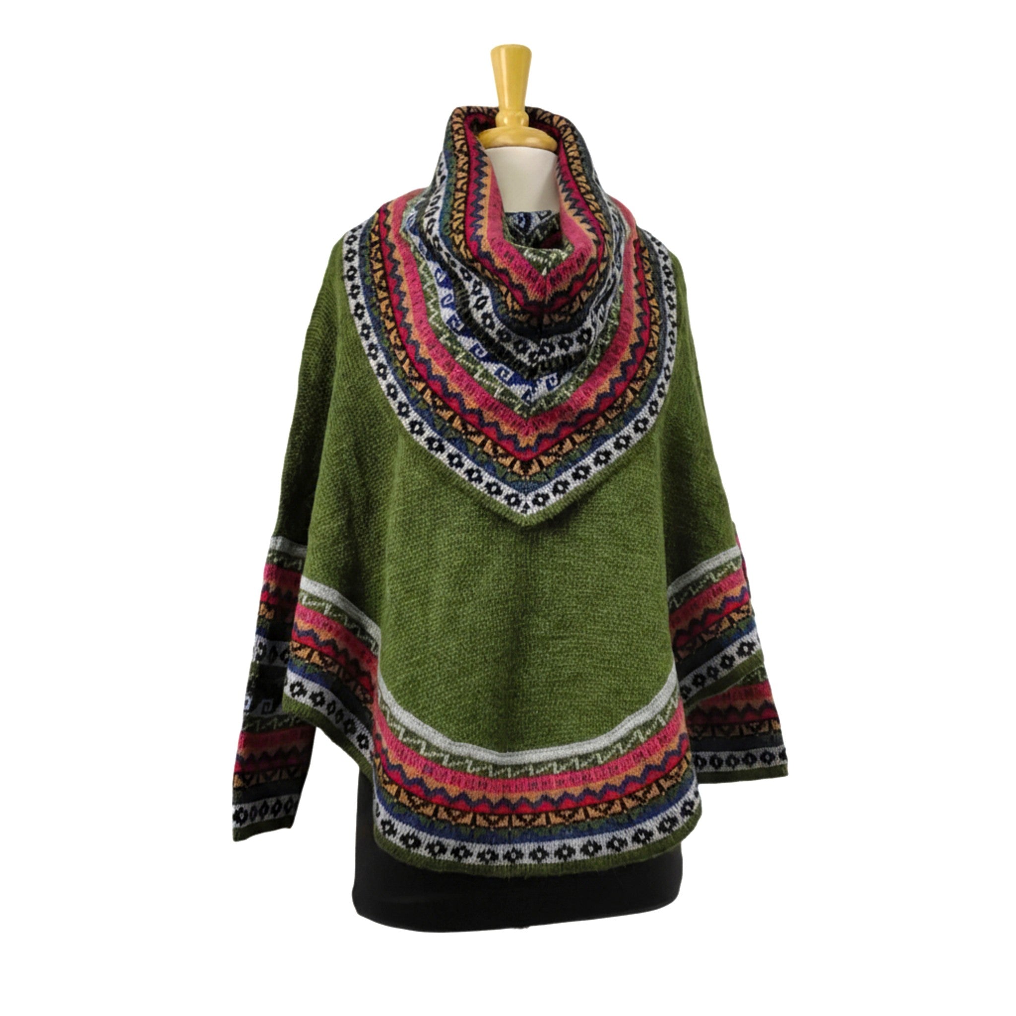 Wanda Sweater Poncho with Cowl Neck